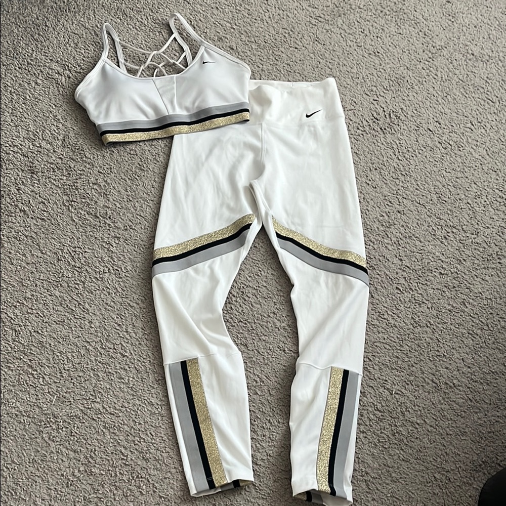 Nike White, Black & Gold Women's Activewear Set